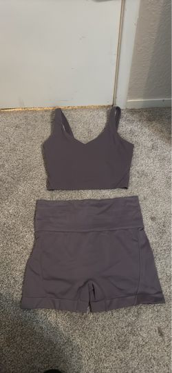 Work out tank and shorts.