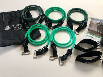 Cables Resistance Bands Set (stackable 150lbs & hypoallergenic)