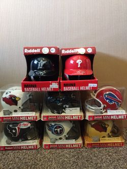 Autograph NFL And MLB Mini Helmets