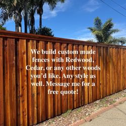 Redwood Cedar Fence