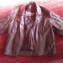 Motorcycle - Element -Leather Motorcycle Jacket Size Large