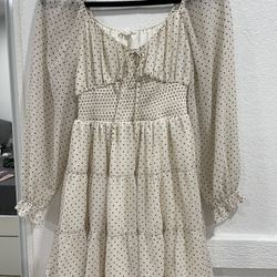 Women’s White Polka Dot Dress