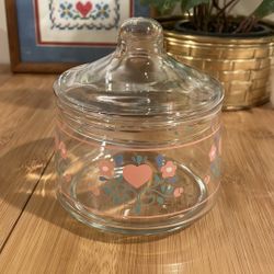 Vintage Barrington Heart Crystal Jar