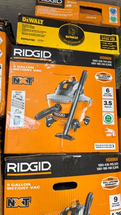 Ridgid 6 gallon wet and dry vacuum