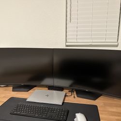 2 Dell 32 Curved Gaming Monitor
