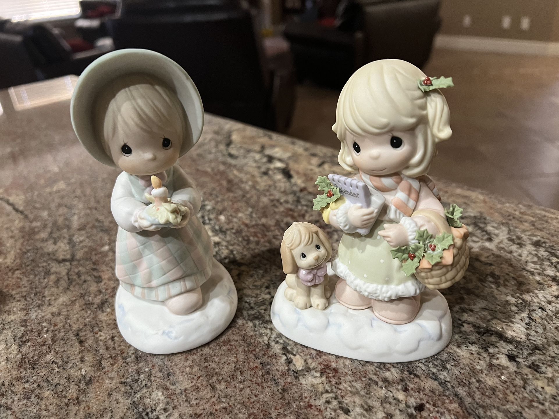 Precious Moments December 1988 $10 And December Holly: Full Of Foresight $30 I Have 30 More Listing Separately