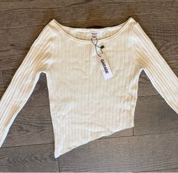 Garage Ribbed Long Sleeve Top
