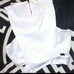 White Love J Crop Top