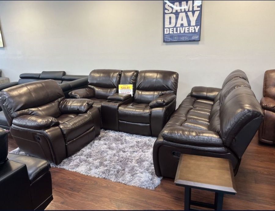 NEW COMFY RECLINING SOFA LOVESEAT SET ON SALE NOW ONLY $999🎉😱 SAME DAY DELIVERY 🚚 NO CREDIT NEEDED FINANCE AVAILABLE 💰☎️