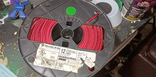 ENCORE WIRE 12 AWG THHN/THWN-2 Solid Red Electrical Wire 500ft
