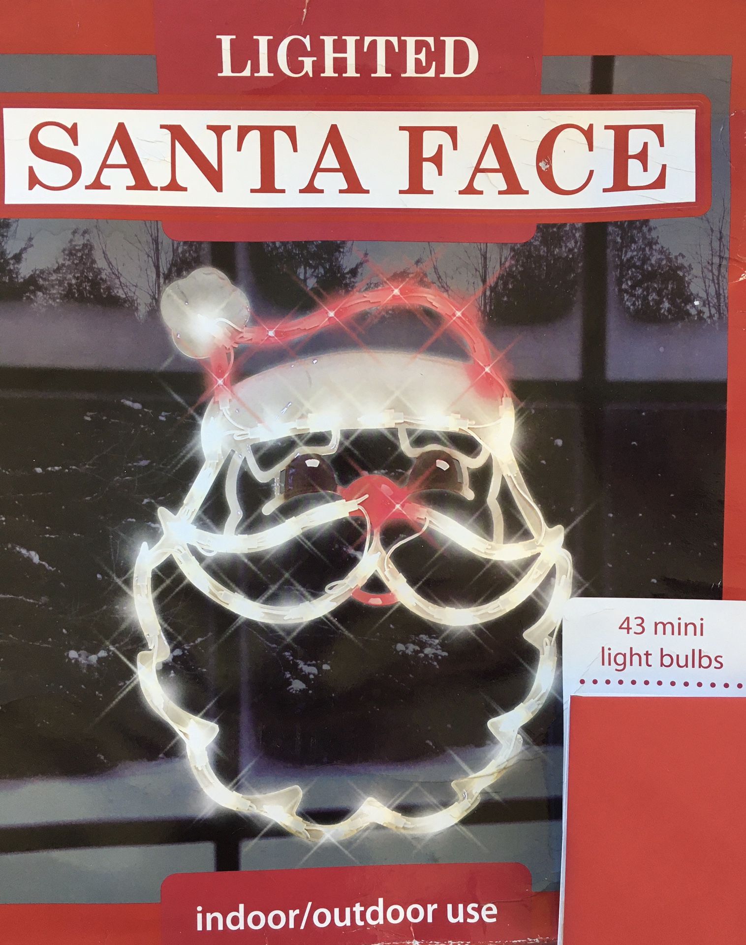 Christmas, Lighted Santa face