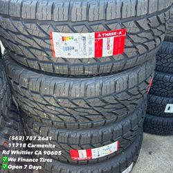 315/70R17 A/T Three-A Brand Set of Tires Installed and Balanced Set de Llantas Nuevas Instaladas y Balanceadas