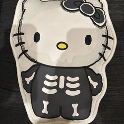 Hello Kitty Glow In The Dark Skeleton Plush Pillow