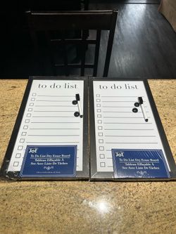 Two dry erase to do list boards