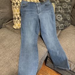 Gently Worn Bootcut Diane Gilman DG2 Size 14 Petite Denim Jeans 