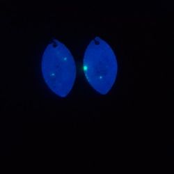 Handcrafted Pink Glitter Resin Earrings – Glow-in-the-Dark Marquise Drops