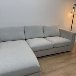 IKEA FINNALA White Sectional Couch W/ Chaise Storage/Washable Covers