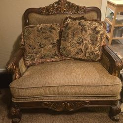 Antique Reproduction Loveseat Or Large Chair 