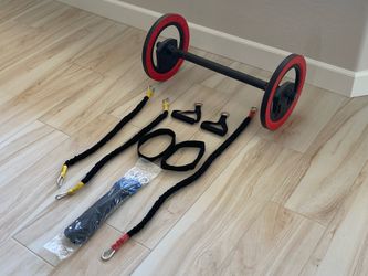 Pilates Wheel and accessories.