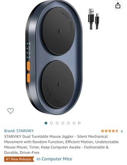 Dual Turntable Silent Mechanical Movement Undetectable Mouse Mover Jiggler