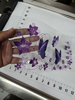 Purple Butterflies UV Sticker