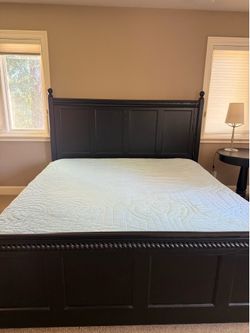 Restoration Hardware King Sized Bed frame with Headboard and Footboard