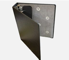 VTG Columbia 3-Ring Binder 3'' Spine Black Pebbled 11.5" x 10.75" Columbia N.Y.