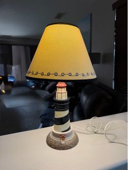 Vintage Nautical Lighthouse Table Lamp – Works Great!