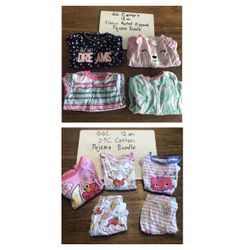 GUC 12 m 2-PC Cotton Pajamas Bundle & GUC 12 m Carter's Footed Fleece Pajamas Bundle