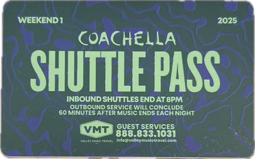 Weekend 1 Any-shuttle Pass Coachella