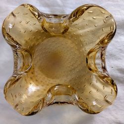 Murano Art Glass - Amber Cigar Ashtray