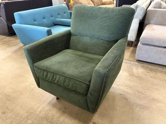 LA-Z-BOY Forest Green Corduroy Bellevue High Leg Swivel Chair