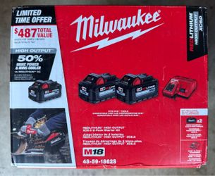 🔴Milwaukee (2)6.0 battery/charger combo🔴