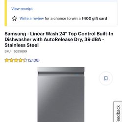 Samsung Open Box Dishwasher 