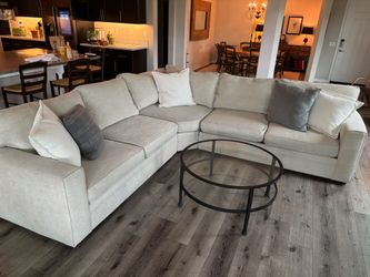 L-Shaped Fabric Sectional Sofa