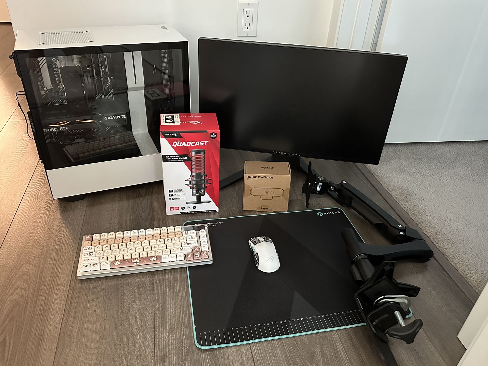 Full Gaming & Creator PC Setup - RTX 3060 Ti, I5, 240Hz Monitor, Mic, Webcam + More