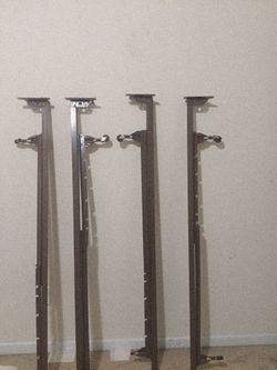 2 twin metal bolt on foldable bed frames