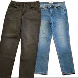 Nicole Miller NY & American Eagle Lot 2 Women’s High Rise Skinny Crop Jeans 8