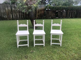 Vintage Sweet Cream Pine Farmhouse Breakfast Bar Countertop Stools Chairs
