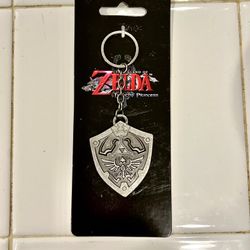 The Legend Of Zelda Twilight Princess Hylian Shield Metal Keychain Keyring Nintendo 