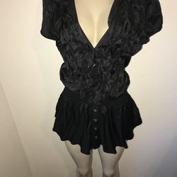 Bebe 2b Black tunic Dress blouse