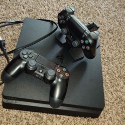 Sony PlayStation 4 With 2 Controllers, Charger And Dark Souls 3