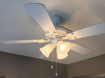 White ceiling fan