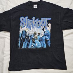 Slipknot Vintage 2001 Rare Double Sided Black And Blue Band T-shirt XL