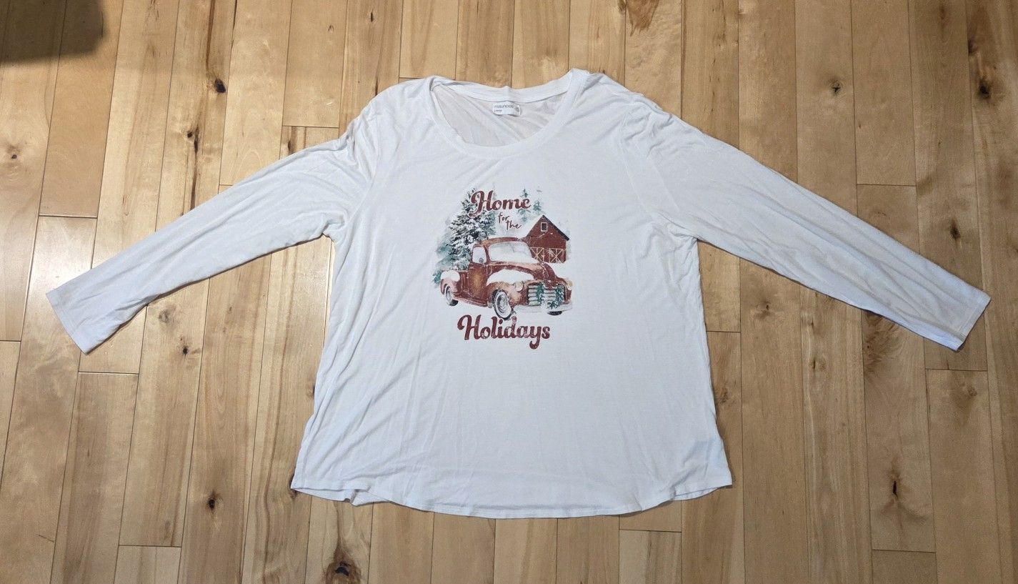 NEW Maurices 'Home For The Holidays' Top (XXL)