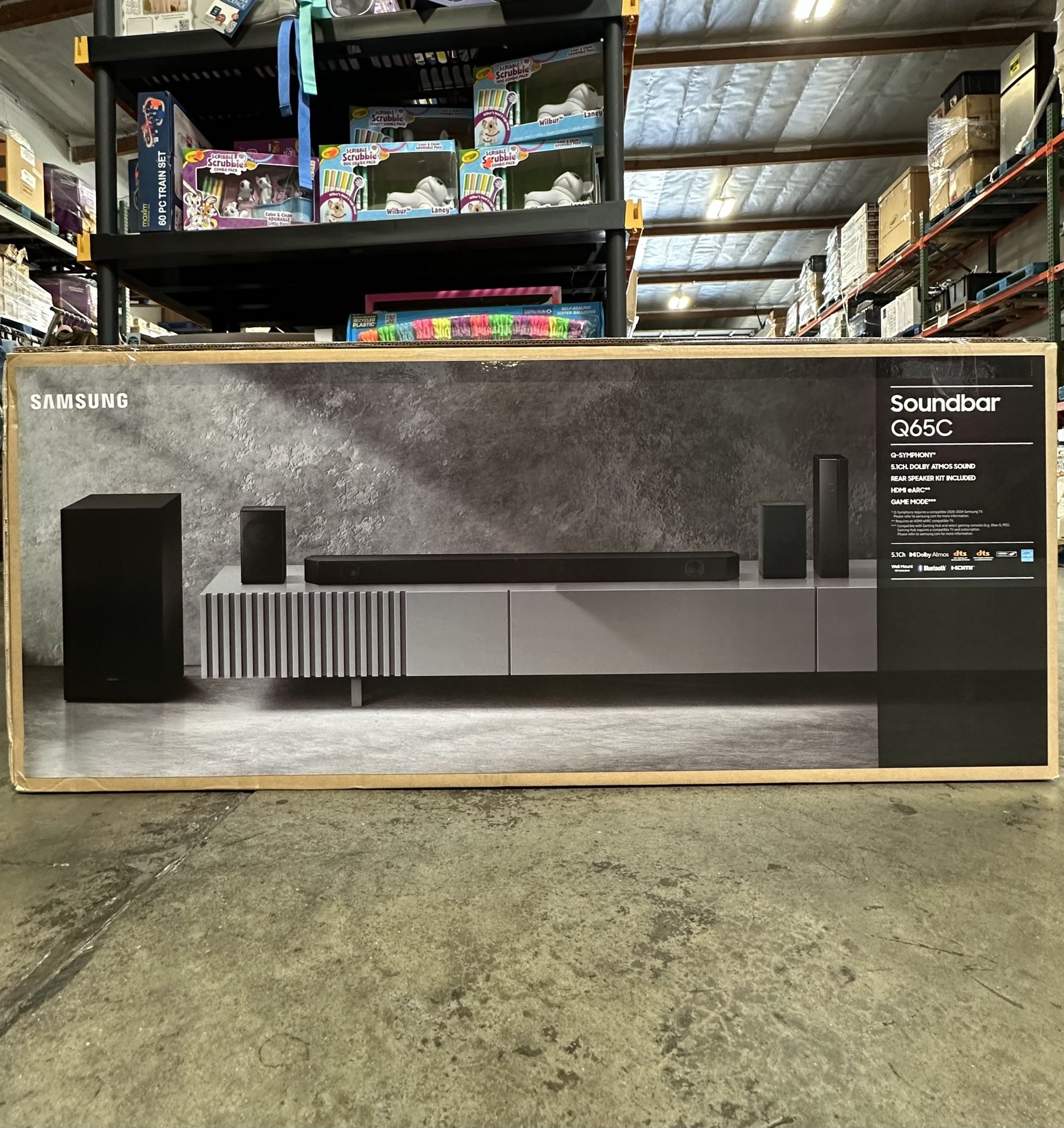 Samsung Q65C Soundbar With Rear Speaker Kit Included Brand New In Box