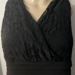 A A Studio Black Sleeveless MIDI Dress (6)