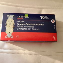 Leviton 15A-125V Tamper Resistant Outlets 10 Packs