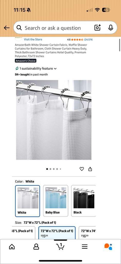 White Shower Curtain Fabric, Waffle Shower Curtains for Bathroom, Cloth Shower Curtain Heavy Duty, Thick Bathroom Shower Curtains Hotel Quality, Premi