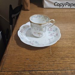 Haviland Limoges Demitasse Cup/Saucer Vintage 